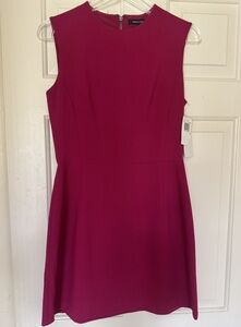 French Connection Fitflare Dress - Size 6 - Cherry Color